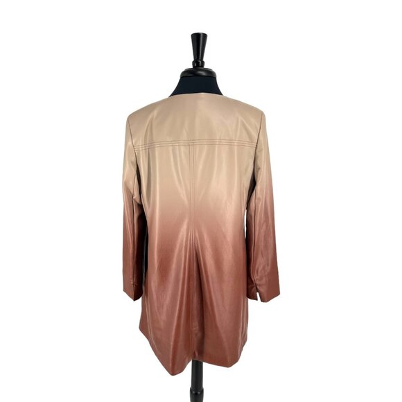 NWT Chico's Ombre Faux-Leather Topper | Small - Picture 3 of 8